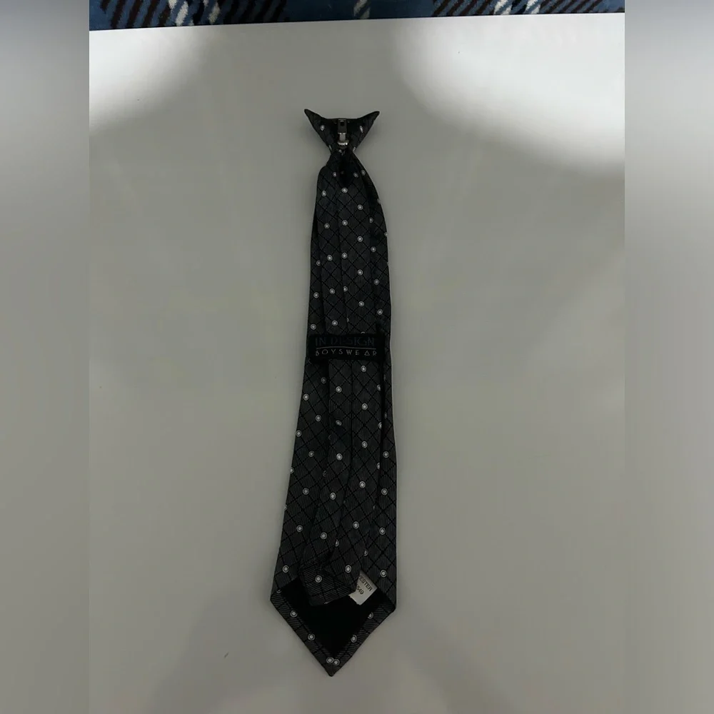 Boy's Clip On Tie Polka Dots